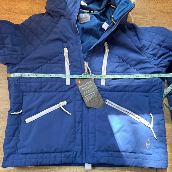 NWT Free People All Prepped Ski Jacket FP Movement Puffer Coat True Blue Small - Picture 10 of 13